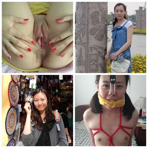 Chinesisches Mädchen an einen Stuhl gefesselt, BDSM-Vergnügen