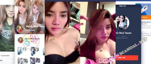 Thailand Tawan college girl private chat sex video with boyfriend
