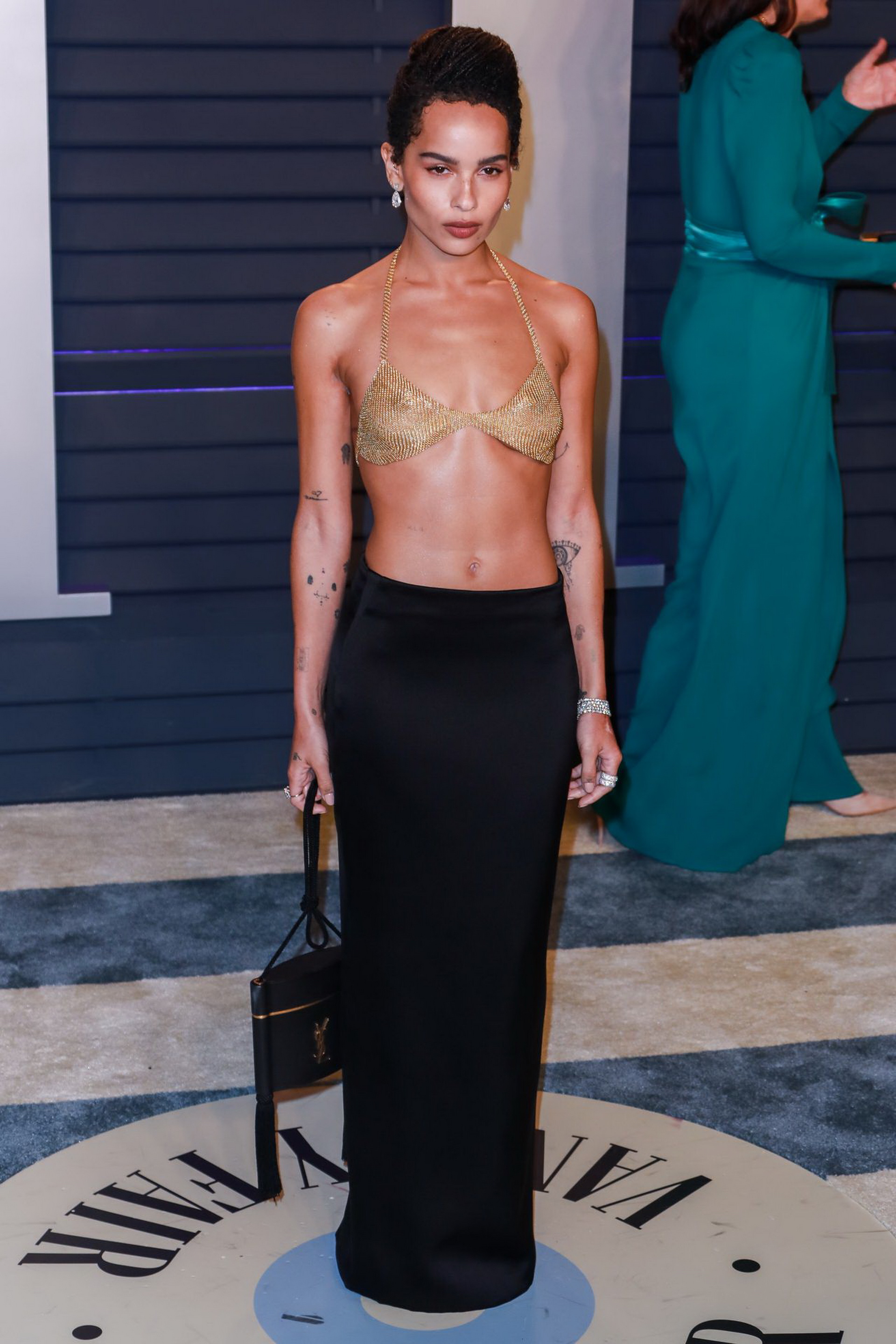 Zoe Kravitz seethru bra at the 2019 Vanity Fair Oscar Party HQ 16.jpg