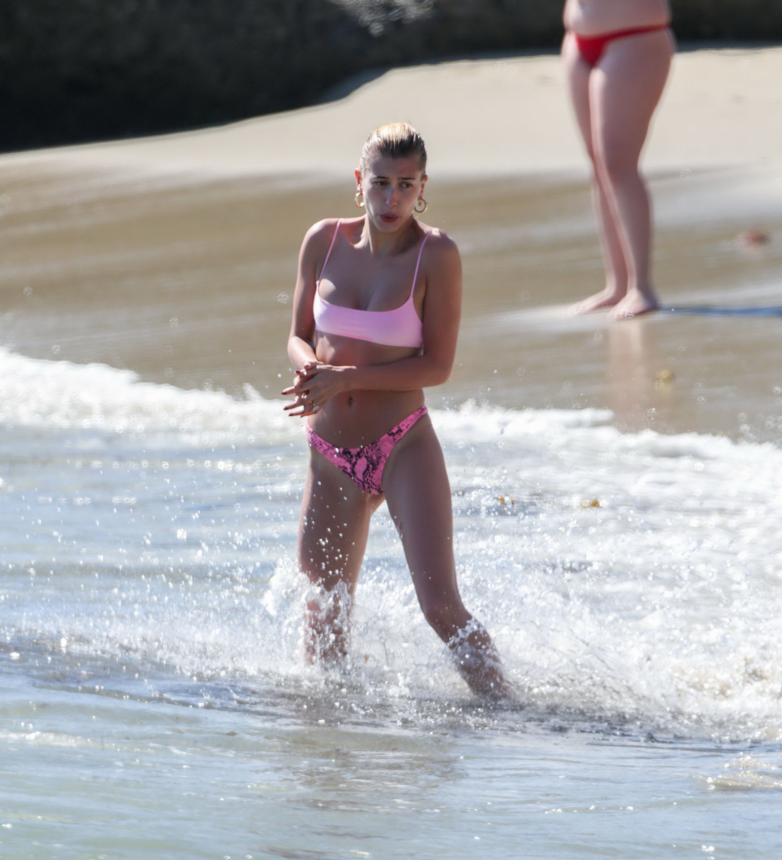 Hailey Baldwin Bieber sexy teeny bikini candids on the beach HQ (63).jpg