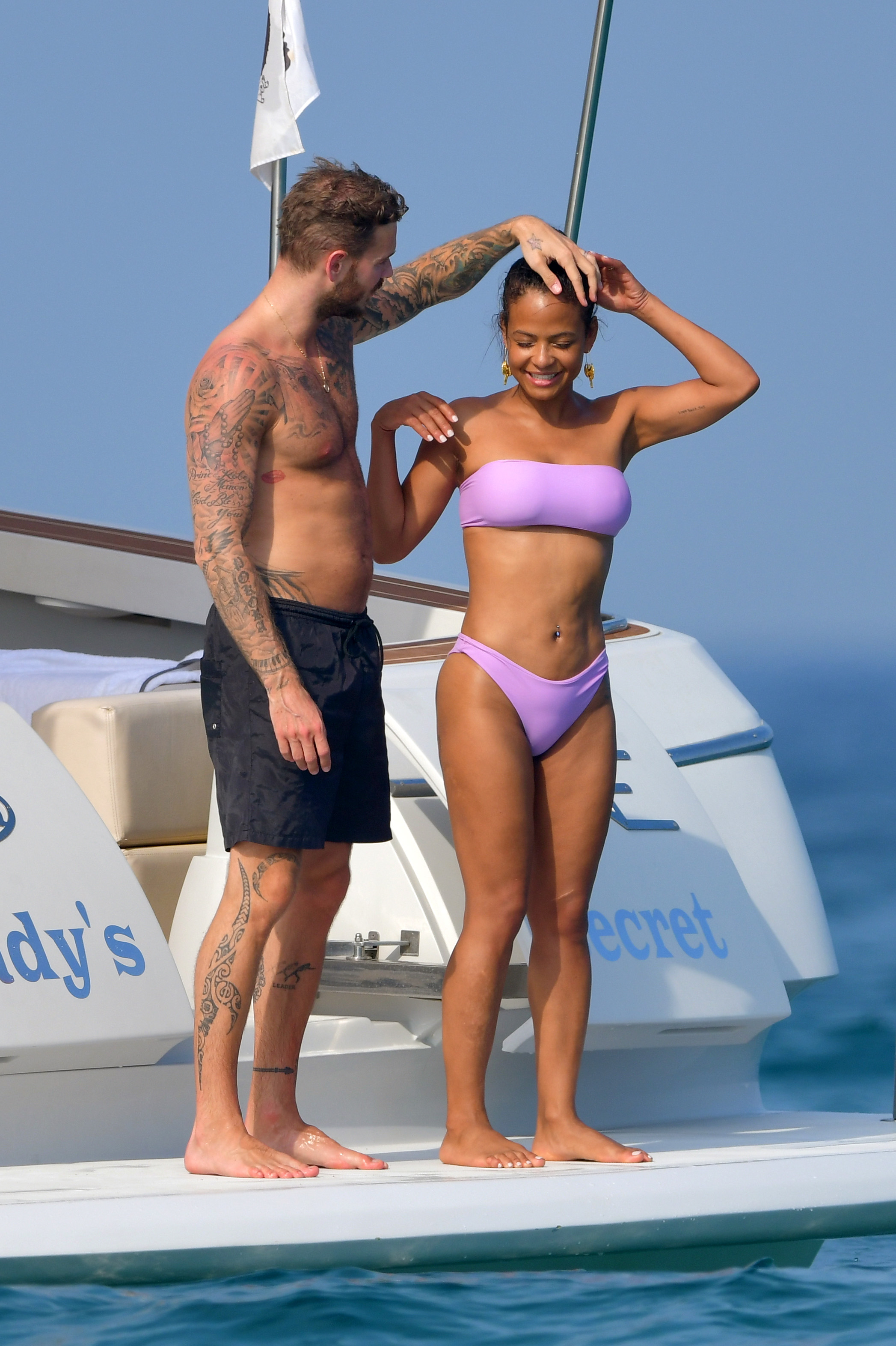 Christina Milian pokies and cameltoe in sexy bikini candids on a boat during holiday UHQ (22).jpg