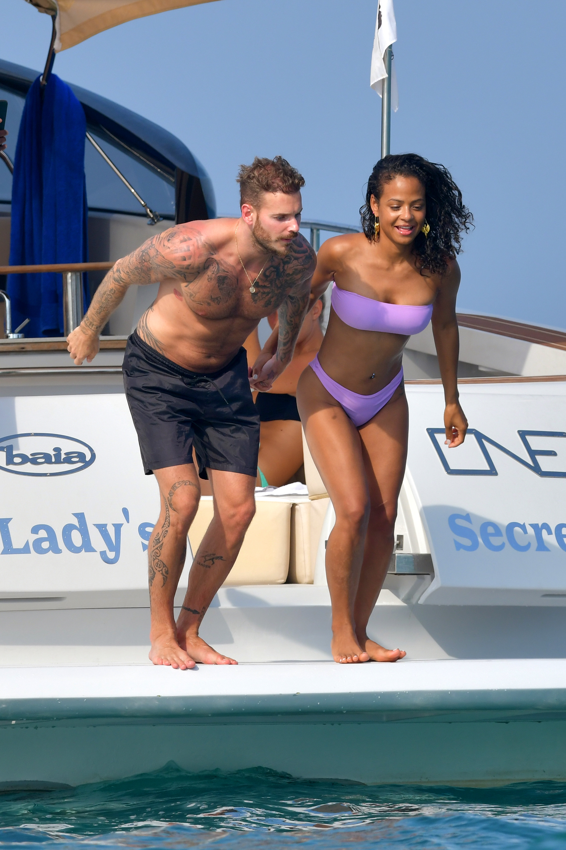 Christina Milian pokies and cameltoe in sexy bikini candids on a boat during holiday UHQ (28).jpg