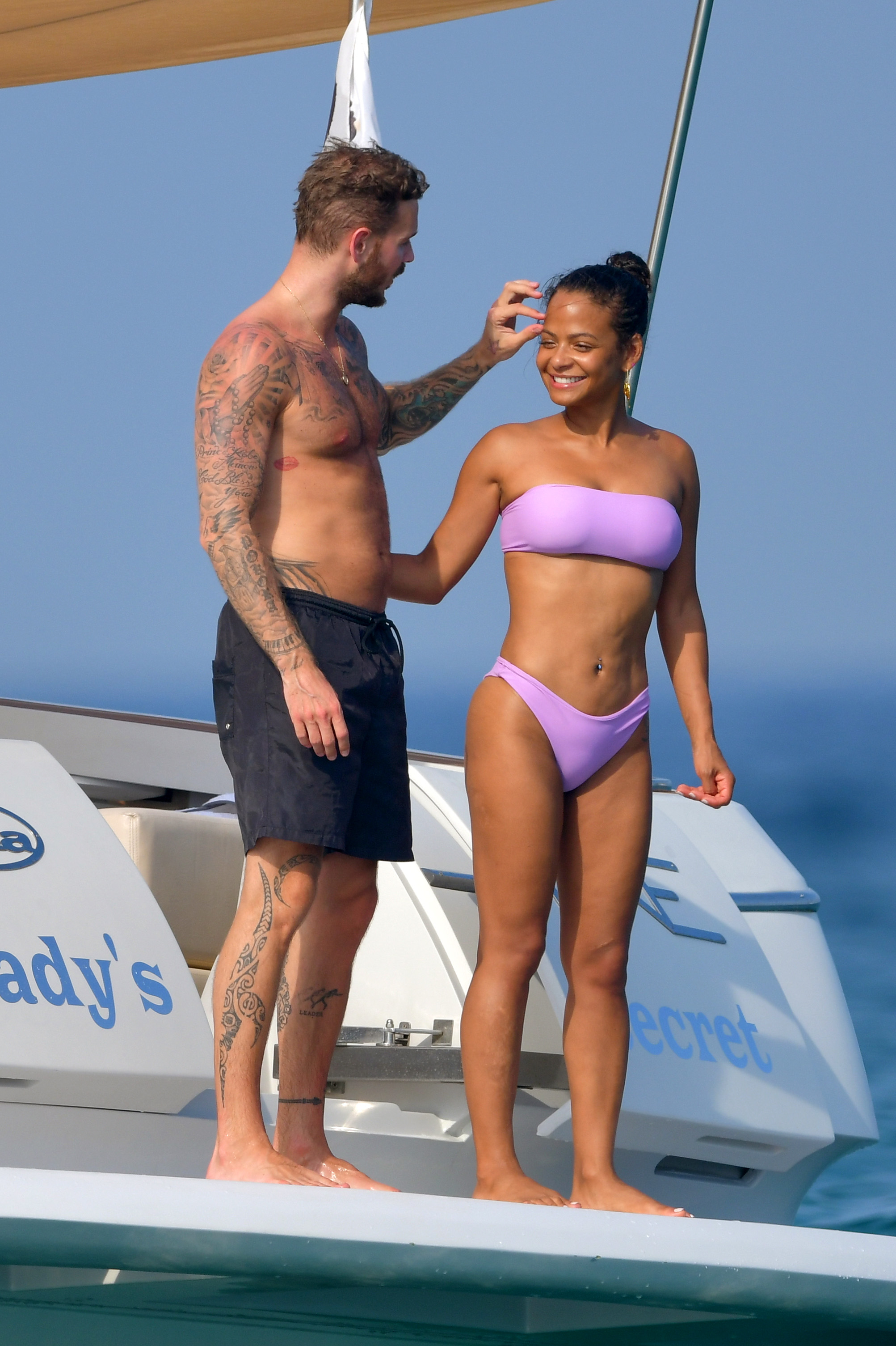Christina Milian pokies and cameltoe in sexy bikini candids on a boat during holiday UHQ (20).jpg