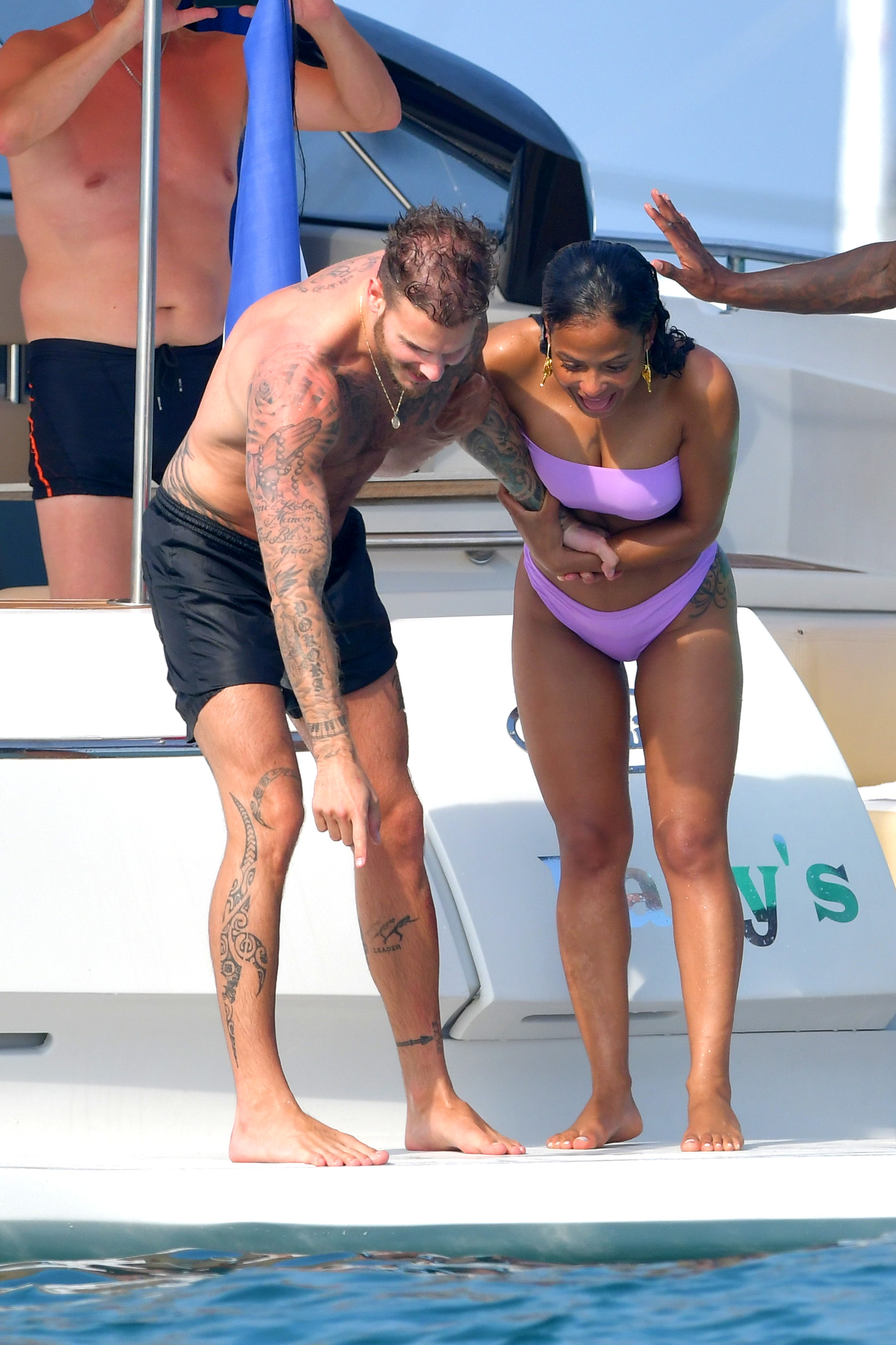 Christina Milian pokies and cameltoe in sexy bikini candids on a boat during holiday UHQ (56).jpg