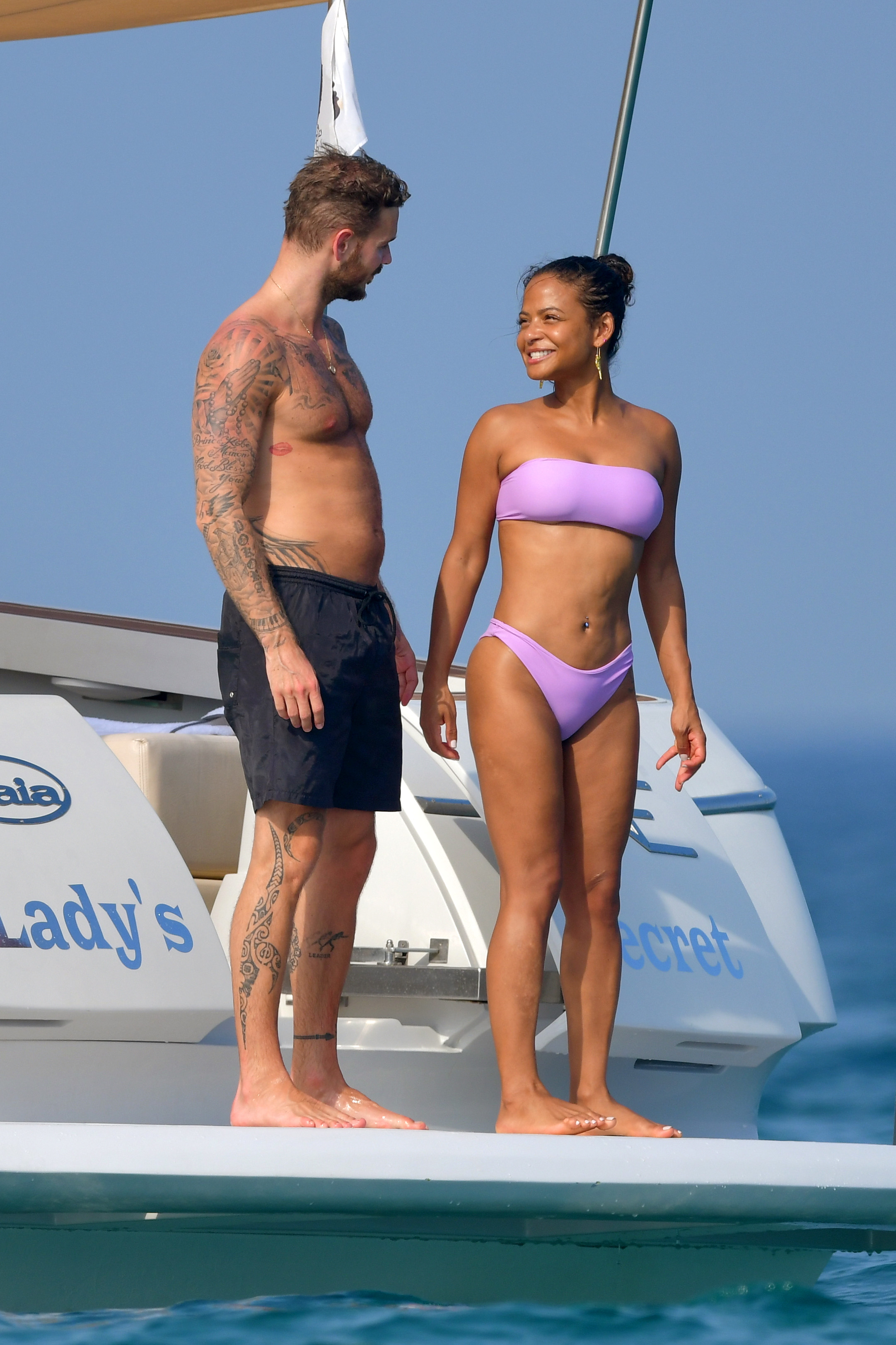 Christina Milian pokies and cameltoe in sexy bikini candids on a boat during holiday UHQ (18).jpg