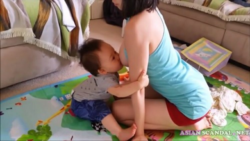 How to breastfeed young and beautiful mother