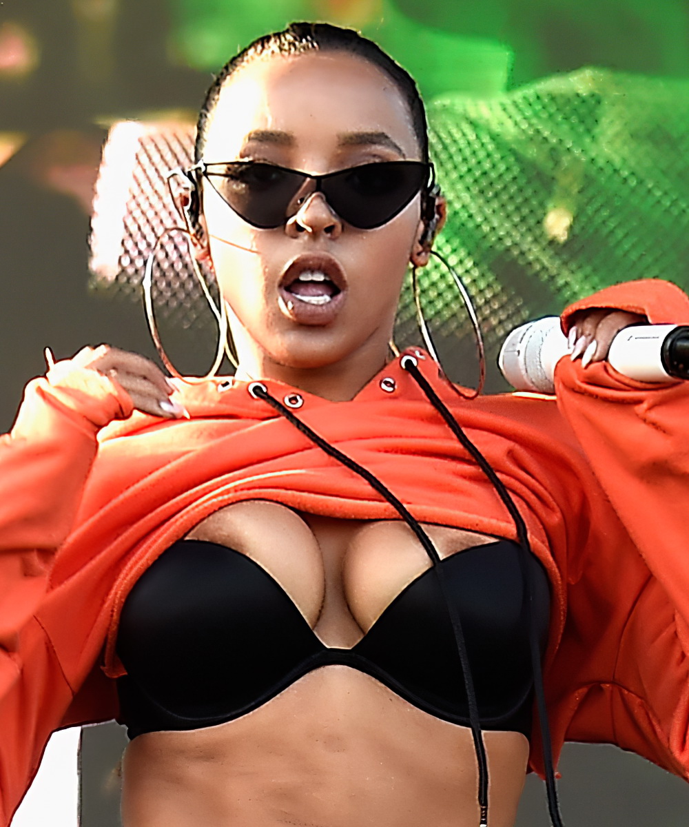 Tinashe boobs pop out nip slip on stage 2017 Billboard Hot 100 Festival HQ (1).jpg