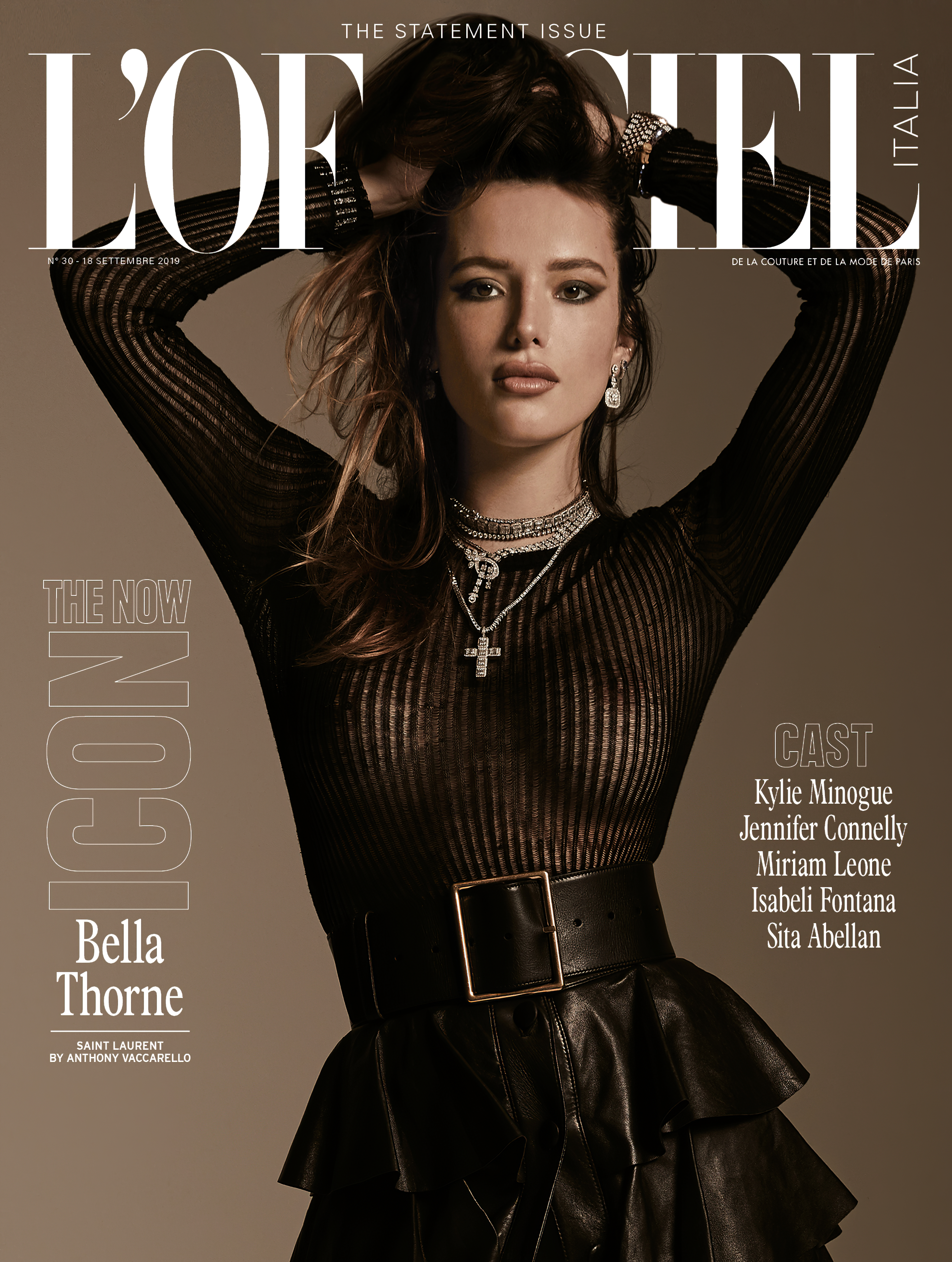 Bella Thorne braless in see thru top on L'officiel Italia magazine cover September 2019 UHQ (2).jpg